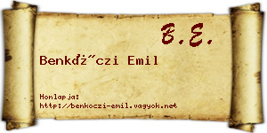 Benkóczi Emil névjegykártya