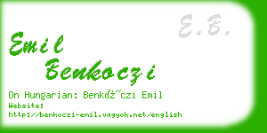 emil benkoczi business card